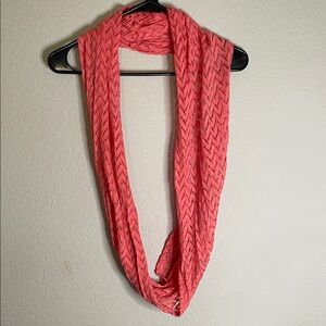Pink Chevron Infinity Scarf